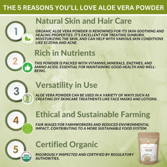 SPICY ORGANIC Aloe Vera Powder being mixed with water to form a facial mask.