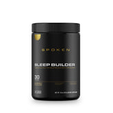 Spoken Nutrition Sleep Builder bottle label with cherry flavor and calming notes.