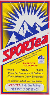 SPORTea Iced tea bags packaging showing convenient quart-sized bags for easy cold brew.