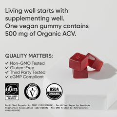 Mother icon on packaging conveys authentic apple cider vinegar tradition.