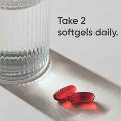 Sports Research Antarctic krill oil softgel with astaxanthin detail.