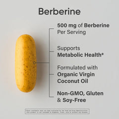 Close-up of Sports Research Berberine capsule showing smooth softgel texture.