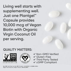 Vegan-certified seal on Sports Research Biotin bottle