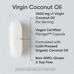 Sports Research coconut oil softgels close-up showing amber capsules