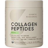 Sports Research collagen peptides mix scoop—easy-to-blend powder for shakes.