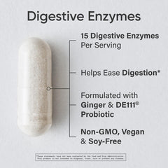 Sports Research Digestive Enzymes probiotics ginger capsule close-up for gut balance