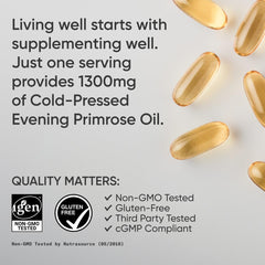Sports Research Evening Primrose Oil ingredients panel highlighting GLA content
