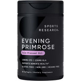 Sports Research Evening Primrose Oil softgels front view for easy daily use