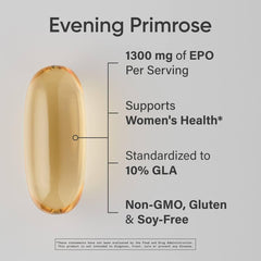 Sports Research Evening Primrose softgels being poured for easy daily intake