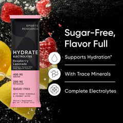 Sports Research Hydrate Lemon Lime packet ideal for daily activity and workouts