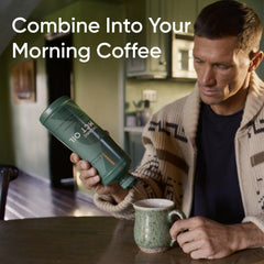 Sports Research Keto MCT Oil poured into tea boosts focus and daytime energy