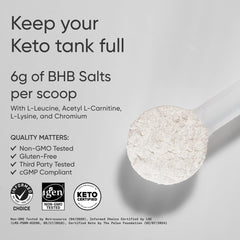 Keto Plus mixed in water in a glass for refreshing energy.