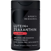 Sports Research lutein-zeaxanthin softgels in bottle for daily eye support.