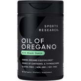 Sports Research Oil of Oregano 9500mg bottle closeup highlighting antioxidant blend for daily wellness