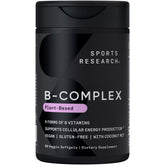 Sports Research Vitamin B-Complex veggie softgels, daily wellness support in view