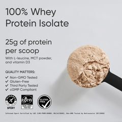 Sports Research Whey Protein bottle displays nutrition info for mindful fueling.