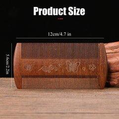 Spriedeger dandruff comb used at 45-degree tilt for gentle detangling.