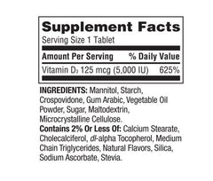 Spring Valley Vitamin D3 fast dissolve tablets in strawberry flavor for easy daily intake