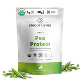 Sprout Living organic pea protein powder unflavored bottle for clean dairy-free protein