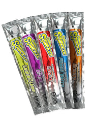 Sqwincher Sqweeze freezer pop assorted flavors for on-the-go hydration.