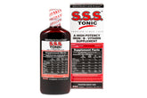 S.S.S. Tonic bottle highlighting iron and B vitamins for daily energy support.