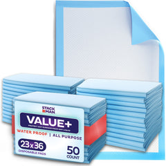 Stack Man Chucks Pads bed protection on sheets for overnight confidence.