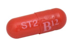 Stacker 2 B12 blister pack front view with four capsules for energy support