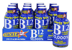Stacker 2 Blue Raspberry energy shot bottle for quick on-the-go energy