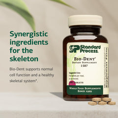 Standard Process Bio-Dent label emphasizing whole-food, nutrition benefits.