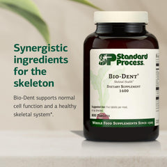 Bio-Dent packaging emphasizes whole-food nutrition and bone health benefits.