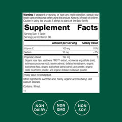 Standard Process C Synergy bottle back with supplement details for dietary guidance.