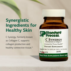 Standard Process C Synergy tablets close-up ready for daily use.