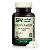 Standard Process Calcium Lactate bottle front view shows bone health supporting formula.
