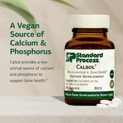 Standard Process Calsol tablets close-up showing small, easily swallowed calcium-rich tablets