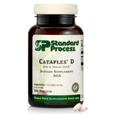 Standard Process Cataplex D bottle front highlights immune support potential.