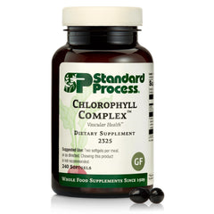 Standard Process Chlorophyll Complex bottle, supports natural detoxification and overall wellness
