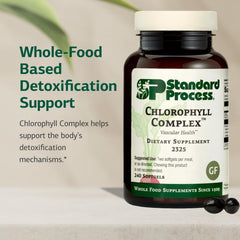 Standard Process Chlorophyll Complex label, gluten-free and dairy-free