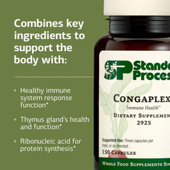 Congaplex ingredients panel shows calcium lactate and RNA.