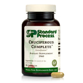 Standard Process Cruciferous Complete bottle cap closeup supports overall liver health.