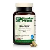 Standard Process Diaplex bottle front shows capsules for daily metabolic support.