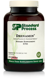 Standard Process Drenamin bottle front with label, adrenal support option.