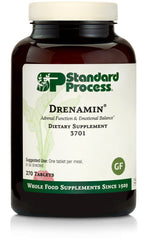 Standard Process Drenamin bottle front with label, adrenal support option.