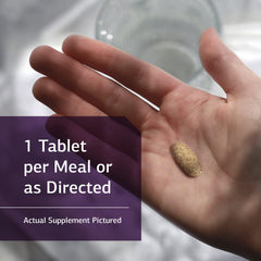 Standard Process Drenamin tablets closeup emphasizes gluten-free non-dairy formula.