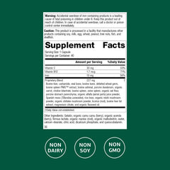 Ferrofood bottle label highlights iron, vitamin C, and B12 for absorption.