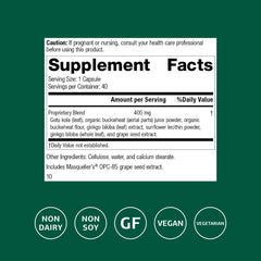 Standard Process Ginkgo Synergy bottle side view showing vegan and gluten-free formulation