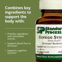 Standard Process Ginkgo Synergy capsules ready for daily use and brain support