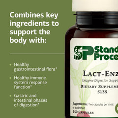 Illustration of probiotic culture and enzymes for gut-friendly support.