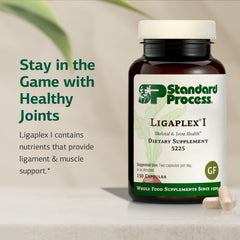 Standard Process Ligaplex I label detail highlighting B12 and manganese benefits.