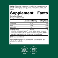 Orchex bottle label close-up highlighting whole-food ingredients for mental clarity.