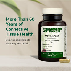 Standard Process Ostarplex bottle dispensing view illustrating daily dosing convenience.